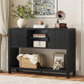 FATORRI Console Sofa Table with Storage for Entryway, 43.31" Black