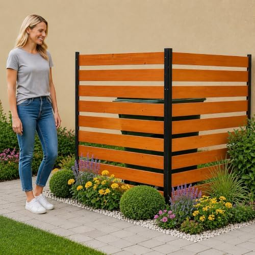 48x48in Outdoor Privacy Fence Screen for AC Unit, Trash Cans & Pool Equip...