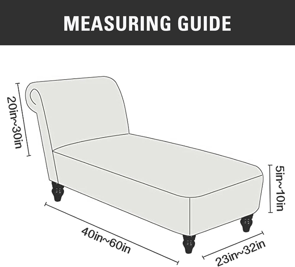 Armless Lounge Chaise Slipcover, Velvet Chaise Chair Covers for Living Room &...
