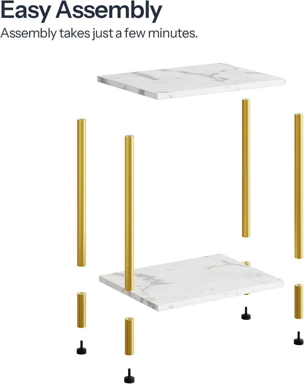 HOOBRO End Tables Set of 2, Small Side Tables, Nightstands for Small Spaces