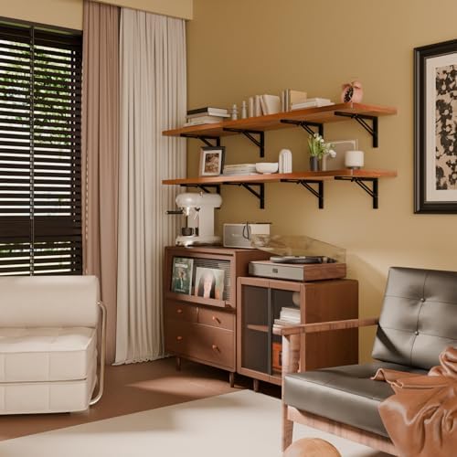 IAE Wall Mounted Folding Table with Pine Wood,72" x 16"Floating Wall Desk