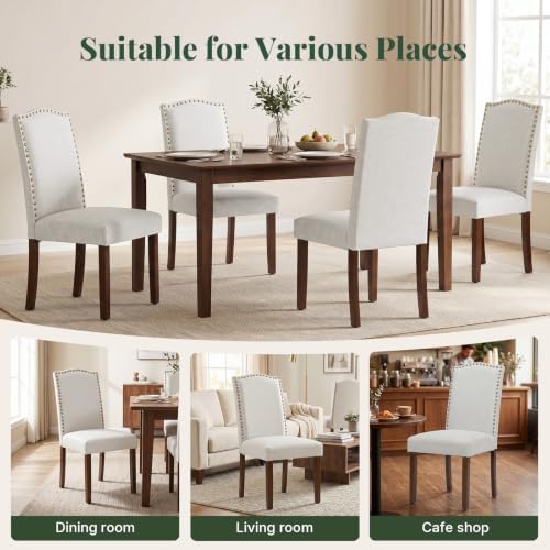 Dining Chairs Set of 2, Fabric Kitchen Chair for Living Room