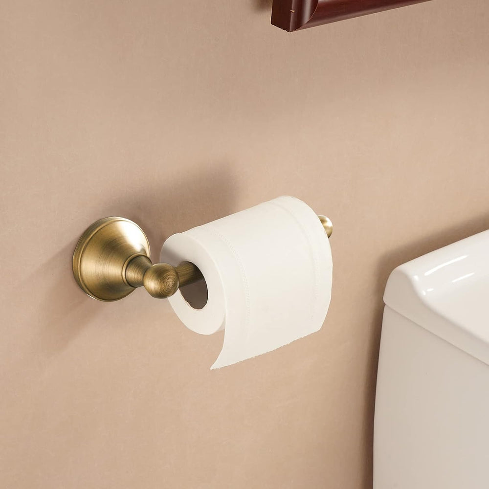 WOLIBEER Brass Toilet Paper Holder,AntiqueTowel Ring Oval Bathroom Tissue Rol...