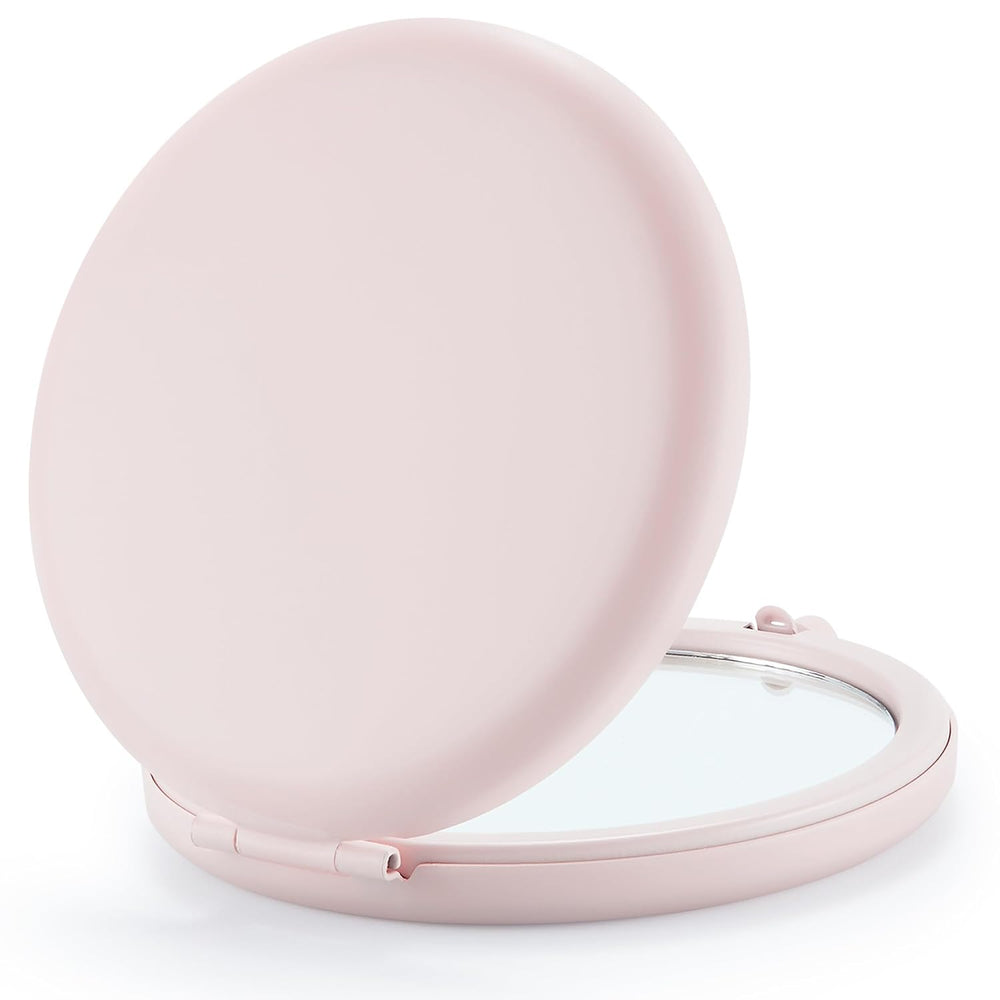100 Pieces Compact Mirror Bulk, 1x/2x Pocket Mirror, Pink