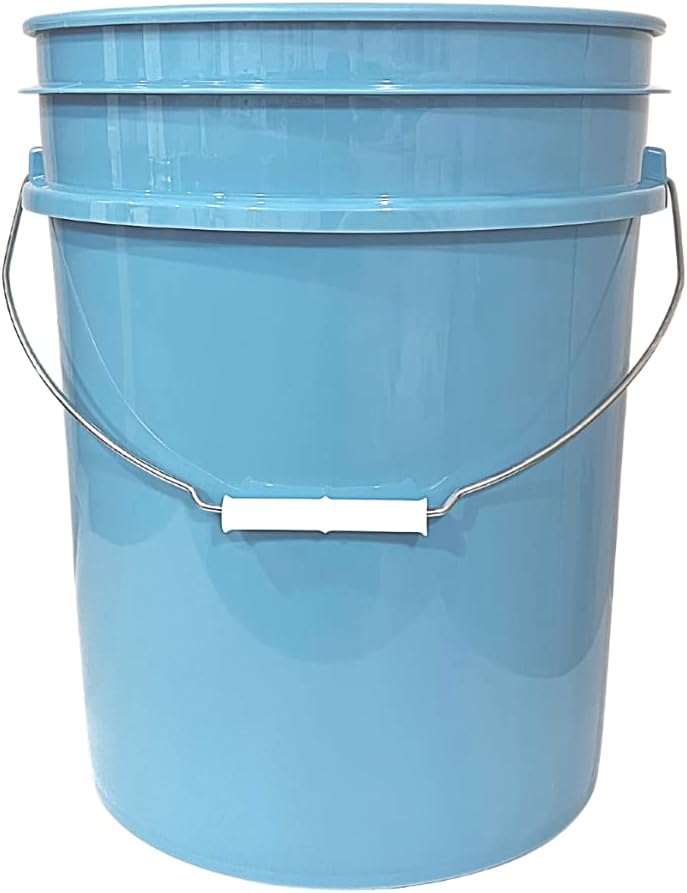 House Naturals 5 Gallon Plastic Blue Food Grade Made in USA Bucket Container ...