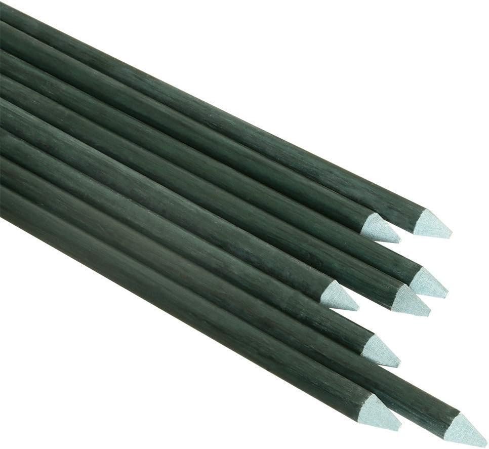 4ft Plant Stakes 50pack, 5/16 Inch Dia Garden Stakes, 48inch Garden Poles Tre...