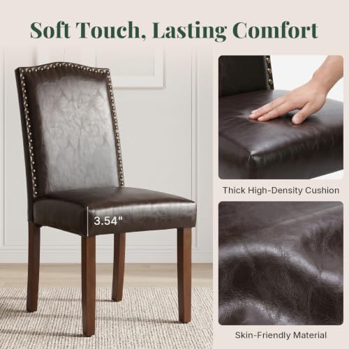 Dining Chairs Set of 4, PU Leather Kitchen Chair for Living Room