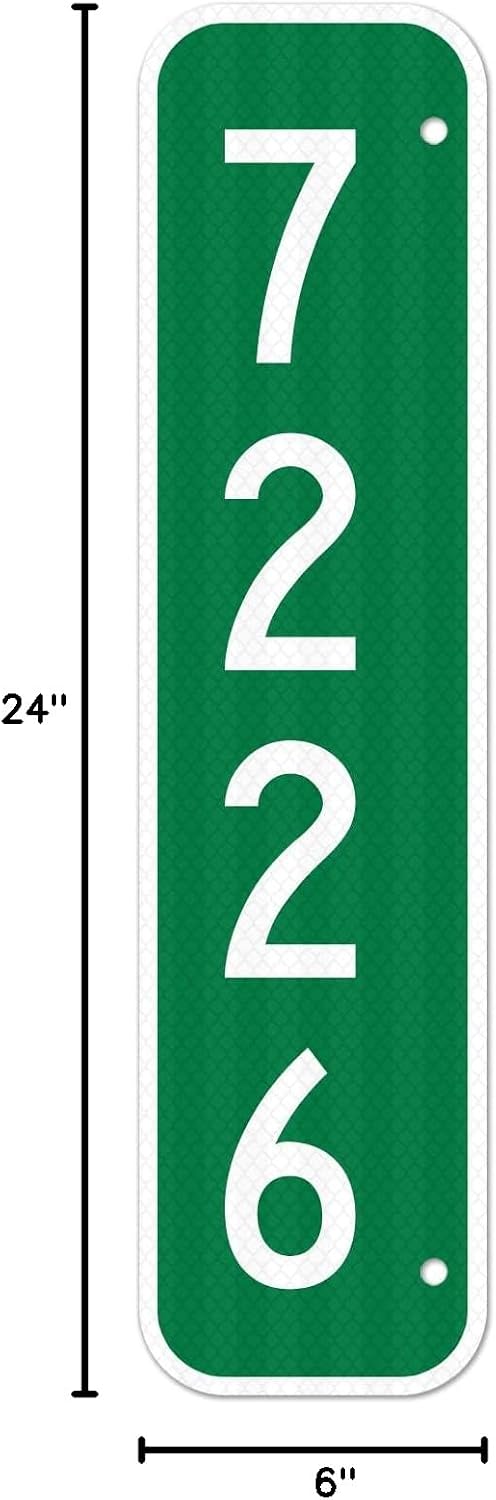 911 Address Number Sign, Custom Emergency Reflective Mailbox Sign, Visible