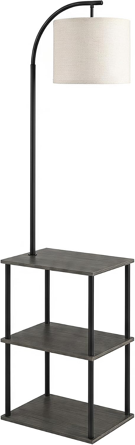 Floor Lamp with Table 2-Pack, Nightstands End Side Table for Living Room