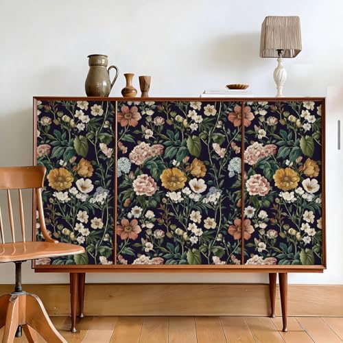 Livebor Floral Peel and Stick Wallpaper Floral Contact Paper 16.9"x393.7...