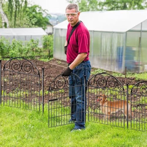 Getlay Tall Garden Fence with Gate, 40 Inch(H) 20 Panels Total Length 43.7 Ft...