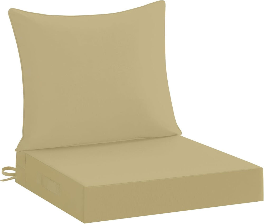downluxe 22x22 Outdoor Chair Cushions, Waterproof Fade Resistant Patio Furnit...
