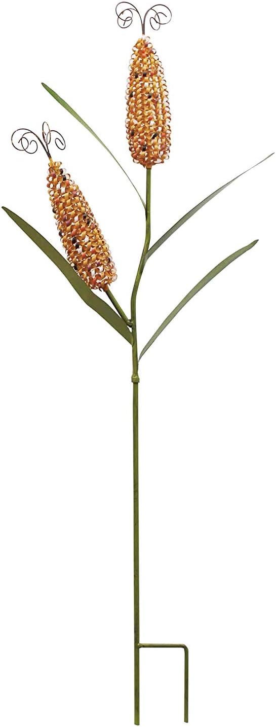 Metal Corn Garden Stake Yard Art Fall Decor Decorative Corns Outdoor Stakes