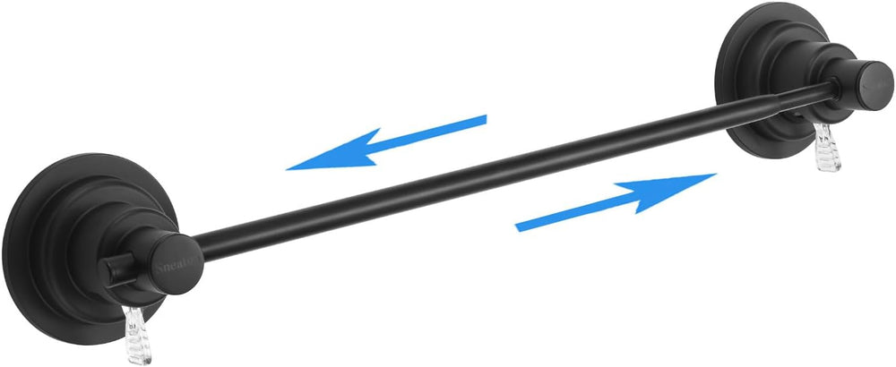 Sneatup Suction Cup Extendable 17-29" Stainless Steel Towel Bar (Matte B...