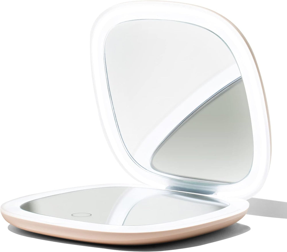 Vanity Planet Pocket Makeup Mirror with Lights & Magnification, Moda - Mi...