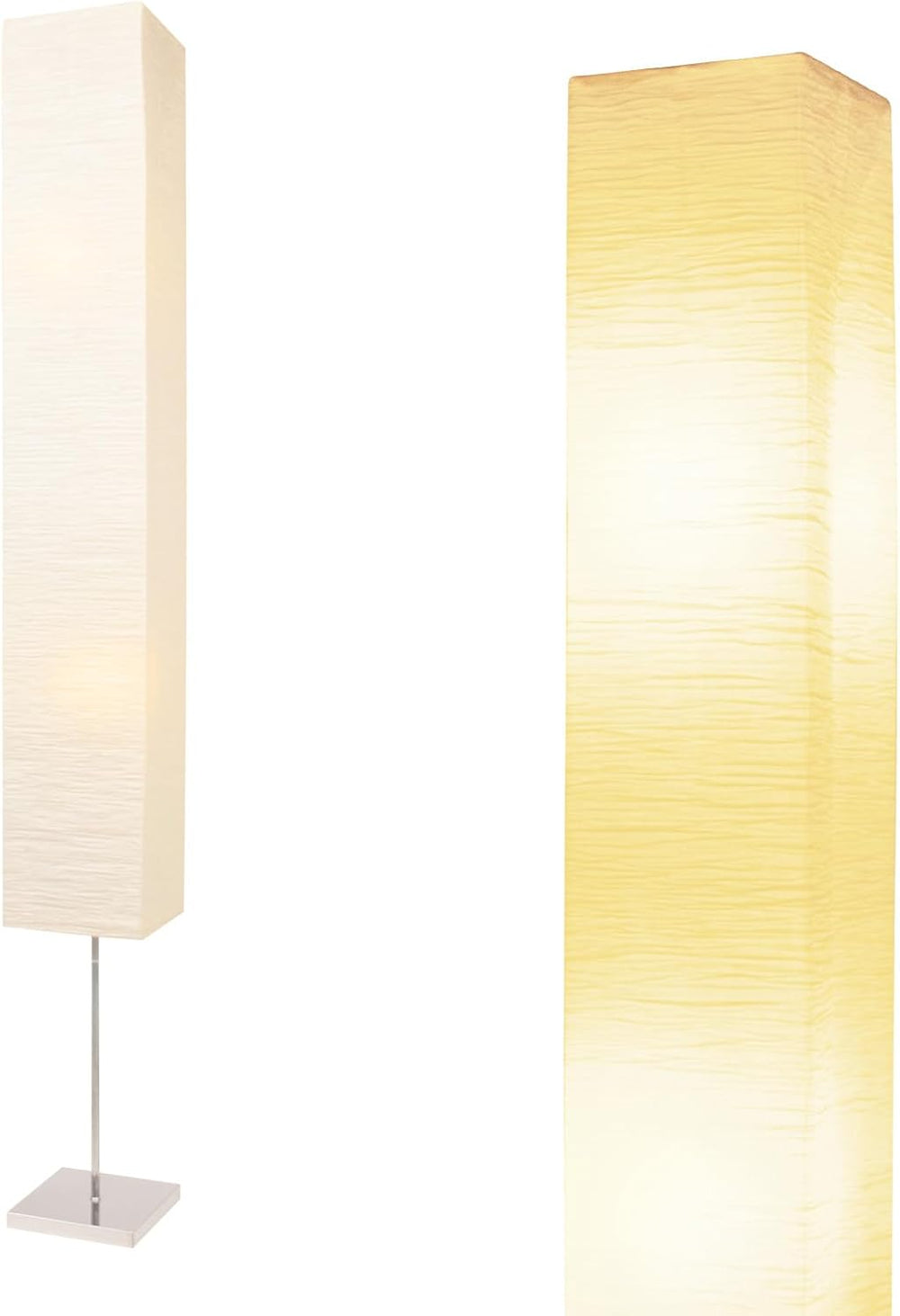 Japanese Floor Lamp with Rice Paper Shade - Corner Lamp for Bedroom, Office &...