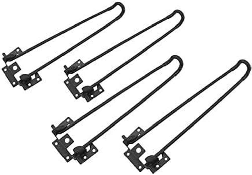 4Pcs 28.5'' Folding Hairpin Table Legs Solid Iron Heavy Duty Easy Ins...