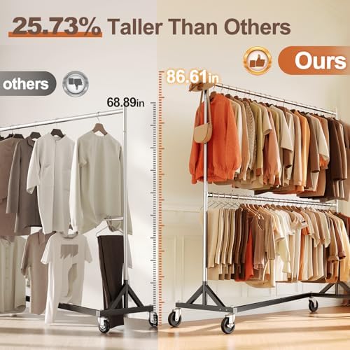 HOKEEPER Clothes Rack, Z Rack Hold 610LBS Clothing Rack 4 Packs