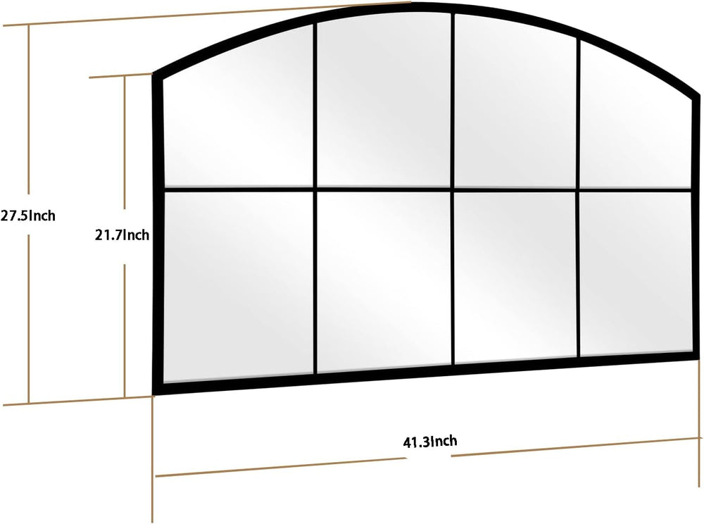 WAMIRRO Wide Window Pane Black Mirror, 28"X42"