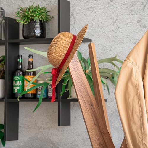 Mobili Fiver, Coat stand, Emma Rustic Oak, Made In Italy