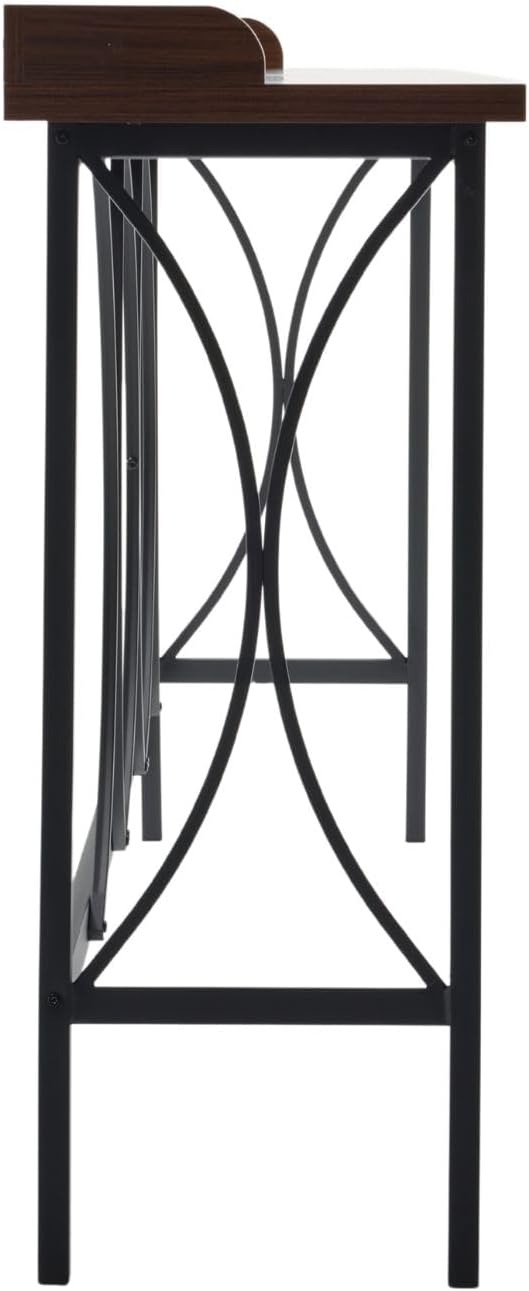 Karl home 82.3" Wood Bar Height Table, High Top Counter, Brown