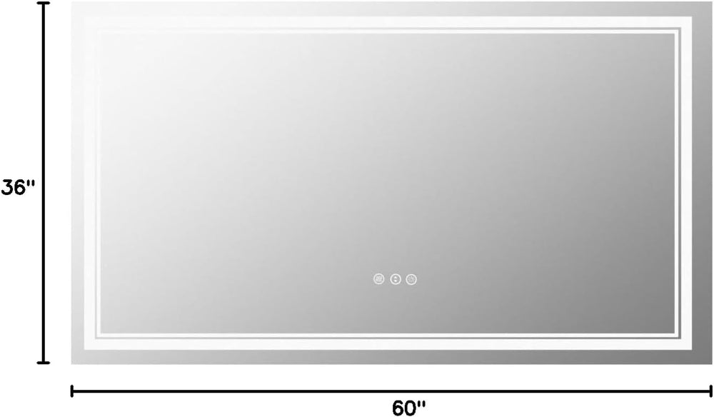 60x36 Inch LED Bathroom Mirror with Lights