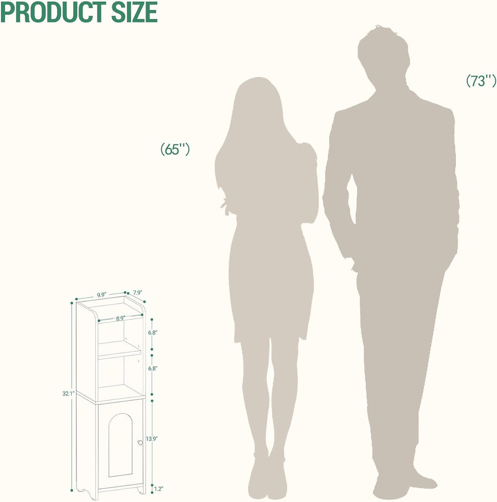 Hzuaneri Bathroom Storage Cabinet, Narrow Toilet Paper Cabinets with Doors