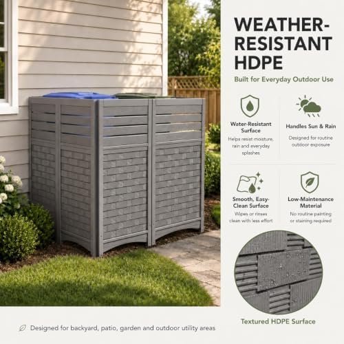 ADDOK Outdoor Privacy Screen, 45" H x 22" W Air Conditioner Fence, ...