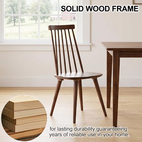 DUHOME Windsor Wooden Dining Chairs Set of 4, Spindle Back Dining Chairs