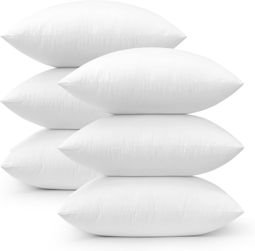 MIULEE 18x18 Throw Pillows Inserts 6 Pack, Decorative Pillows for Couch Bed