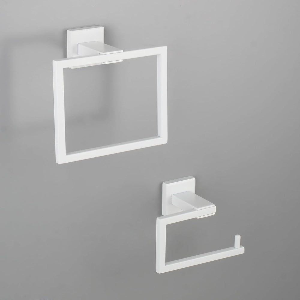GERZWY 2 Piece Bathroom Hardware Set Towel Ring and Toilet Paper Holder SUS 3...