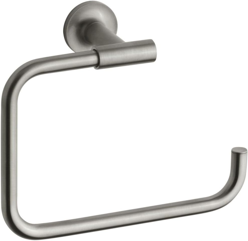 KOHLER 14441-BN Purist Towel Ring, Wall-Mount Towel Ring, Bathroom Towel Hold...