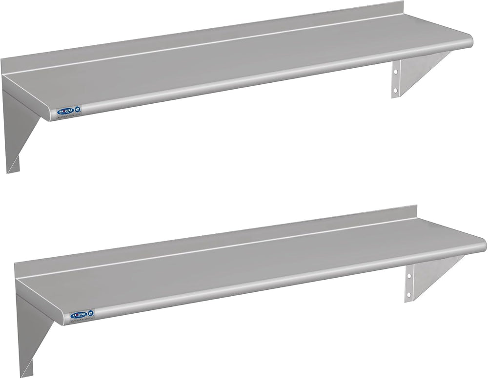 HARDURA Stainless Steel Shelf 12" X 48",200Lb, 2 Pack