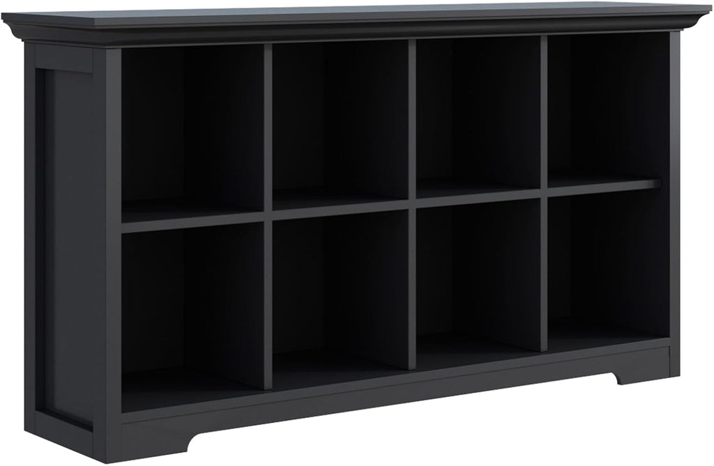 OSCHF 8-Cube Open Bookcase with Base, 2-Tier Low Cabinet, Black