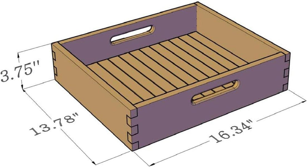 AquaTeak The Original Moa Teak Bench Large Storage Tray