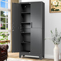 GAIOUS Tall Metal Storage Cabinet with Lock, Freestanding Steel Bookcase