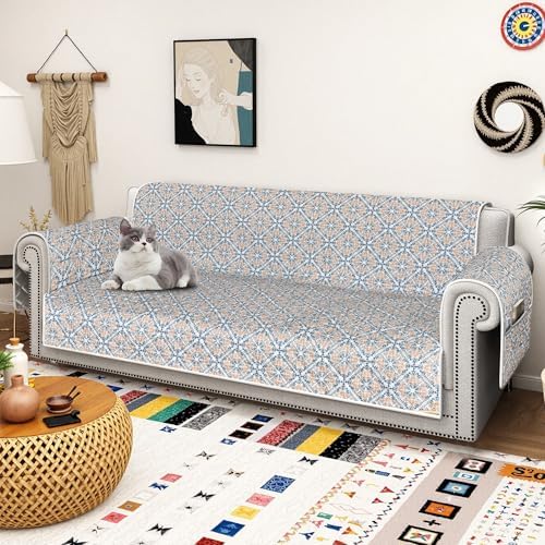 ALIECOM 100% Waterproof Couch Cover for 3 Cushion Couch Sofa Pet Friendly Sof...