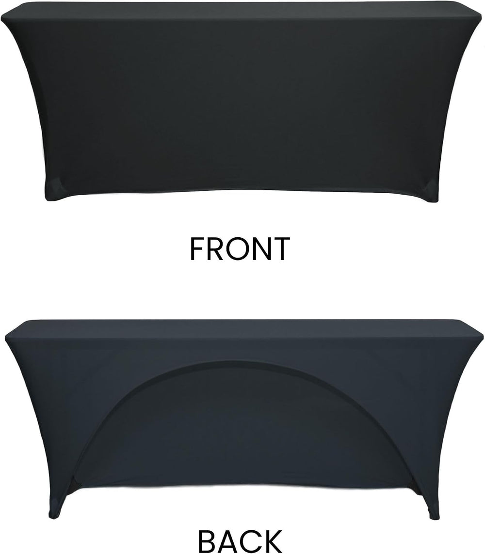 YOUR CHAIR COVERS - Spandex 6 Ft x 18 Inches, Narrow Classroom Open Back Rect...