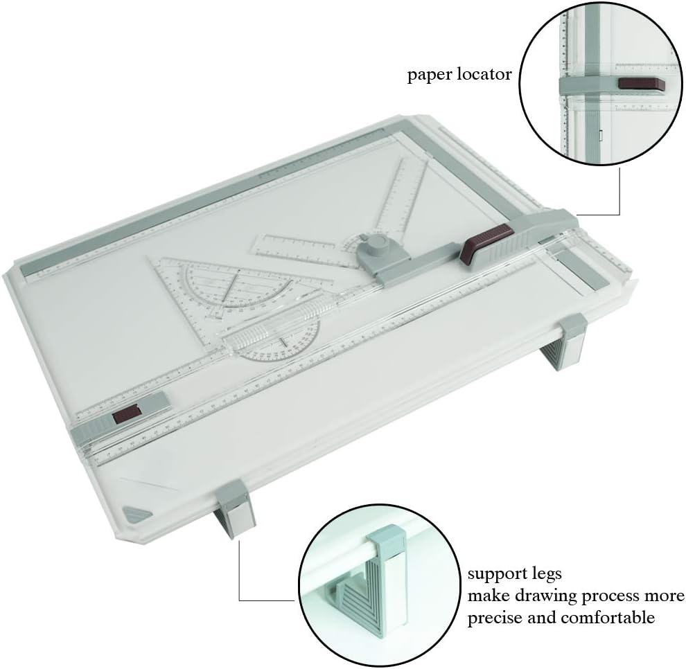 JILoffice A3 Drawing Board, Lightweight Multi-Funtion Drafting Table with Adj...