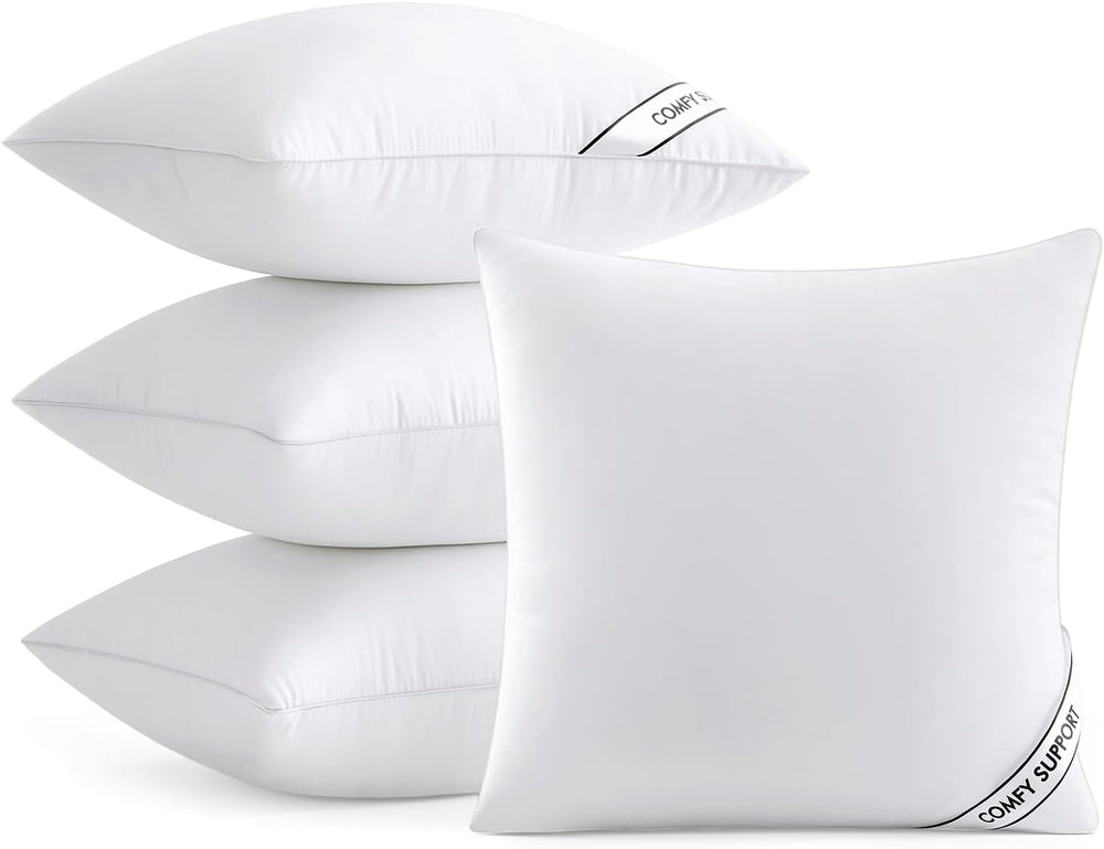 MIULEE 20x20 Pillows Inserts Pack of 4, Down Alternative Virgin Filling