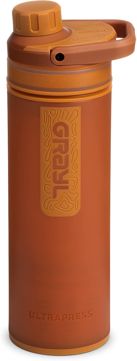 GRAYL UltraPress 16.9 oz Water Purifier & Filter Bottle, Mojave Redrock