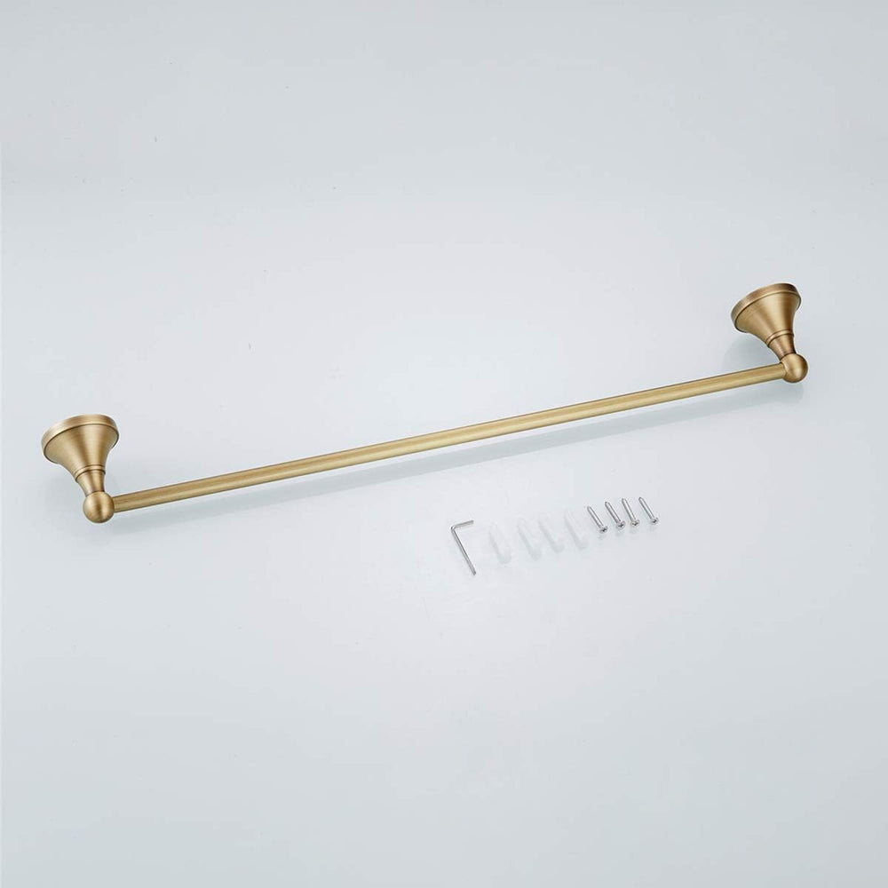 Flybath 20 Inch Towel Bar Brushed Brass Antique Wall Mount for Bathroom