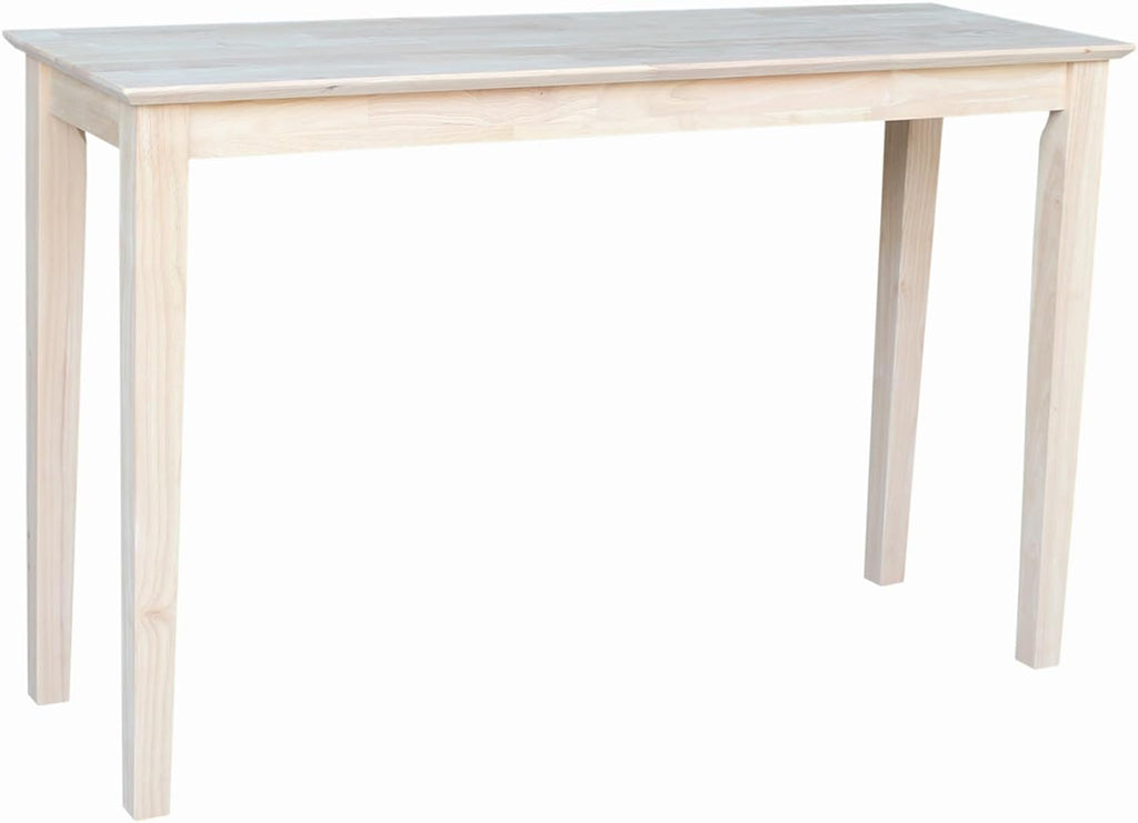 IC International Concepts Solid Wood Shaker Console Table, 48" Long