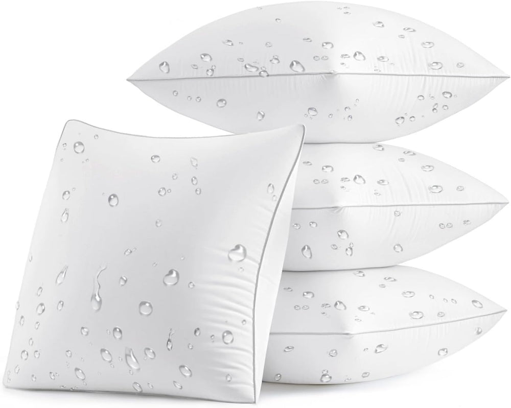 MIULEE Pack of 4 18x18 Outdoor Square Pillow Inserts for Patio Sofa Garden