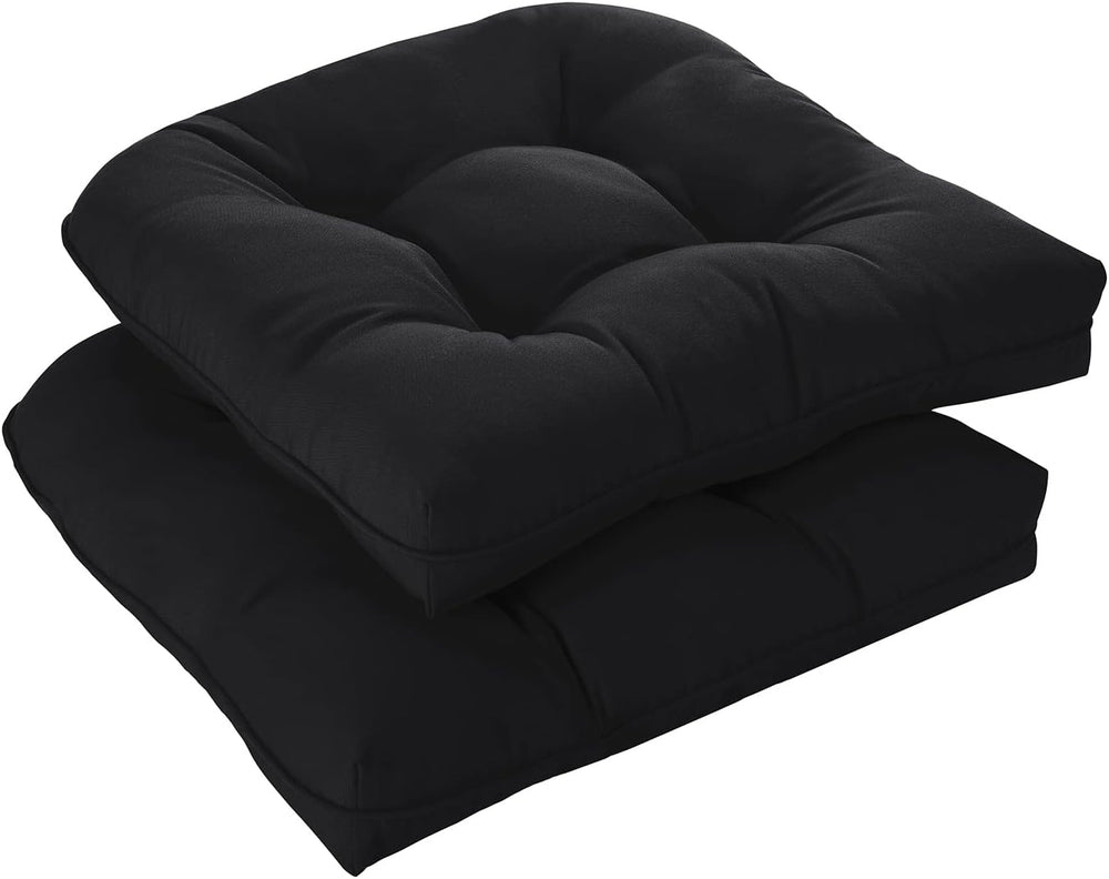 downluxe Outdoor Chair Cushions Set of 2 for Patio Furniture, Waterproof Tuft...