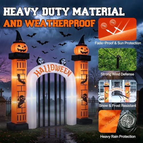 11FT Halloween Inflatable Archway Outdoor Decorations for Yard