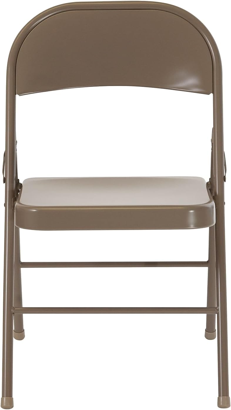 Flash Furniture HERCULES Series Double Braced Beige Metal Folding Chair