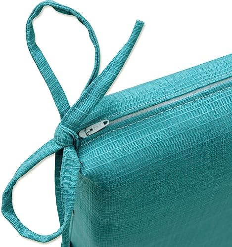Pillow Perfect Forsyth Solid Indoor/Outdoor Patio Seat Cushions Plush Fiber F...