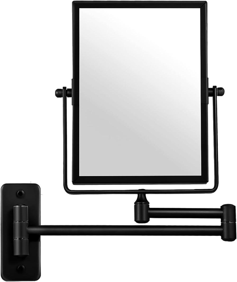 QiMH 3X Magnified Wall Mounted Mirror, Rectangular 8x6 Inch with Extendable A...
