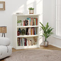 Bevfint 43 Inch Tall Bookcase, White 3-Tier Shelves Bookshelf Open Storage